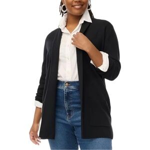 J. Crew Chelsea Sweater Blazer, Black, Size M